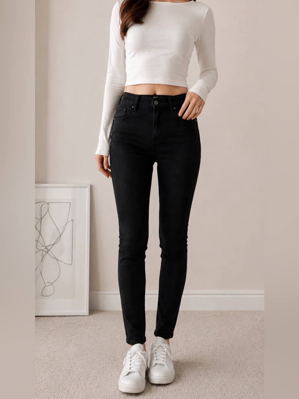 BDG Black High-Rise Twig Ankle Jeans
